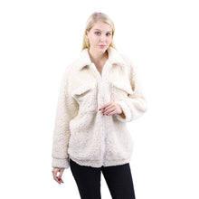 Load image into Gallery viewer, Women&#39;s Top Jacket Fleece White 1
